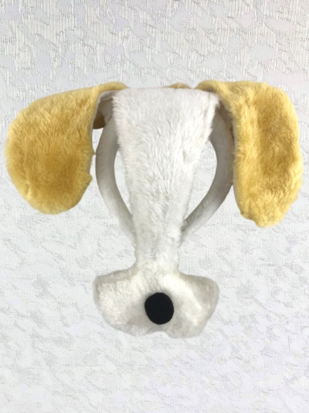 Dog Novelty Maya-Lulu Mask Headband White & Gold Faux Fur One Size